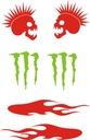 Monster plomien czaszka наклейки 13-3 другой цвета1, цена в Украине