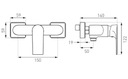 фото mini №2, Shower mixer ferro algeo square chrome