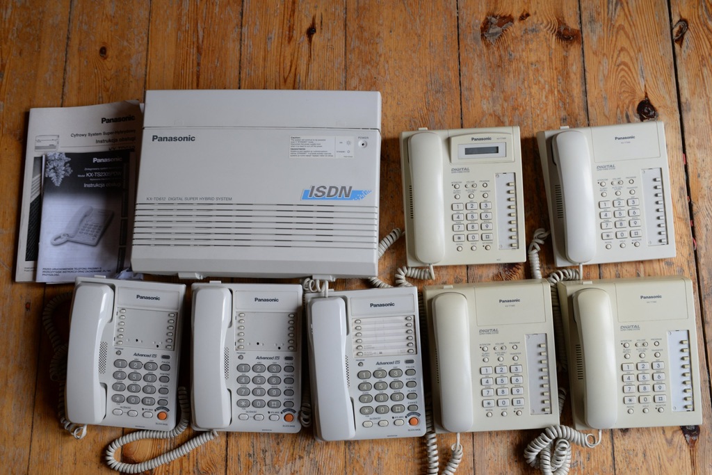 Centrala telefoniczna Panasonic KX-TD612 i telefon