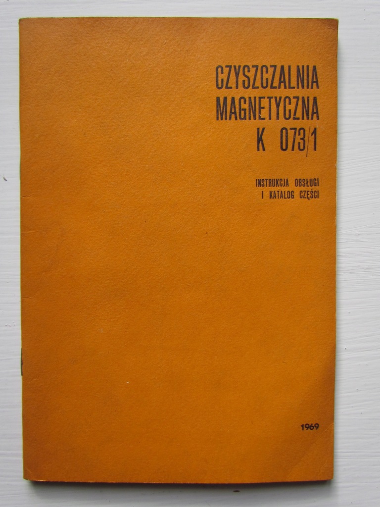 Instrukcja obsługi / Czyszczalnia magnetyczna K 07