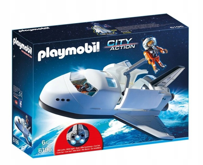 PLAYMOBIL 6196 STATEK KOSMICZNY ZE ŚWIATŁEM - CITY