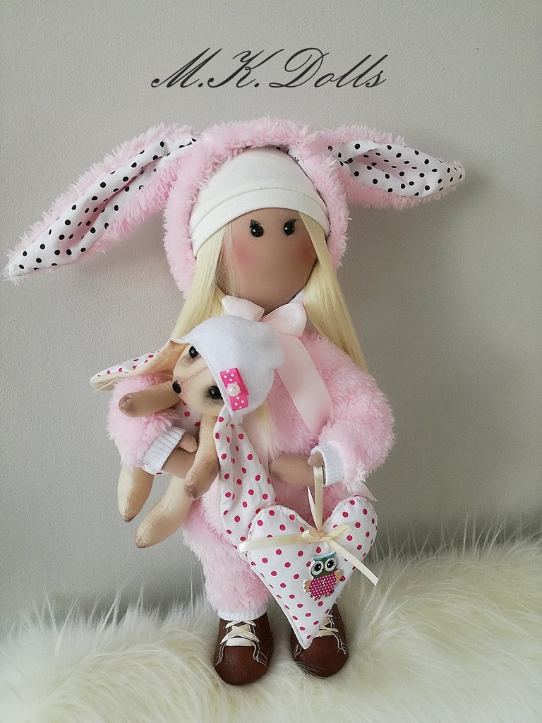 Lalka króliczek  jak t.conne tilda  40cm rękodzieł
