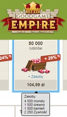 Goodgame Empire 50 000 tyś Rubinów Od Pewniaka!