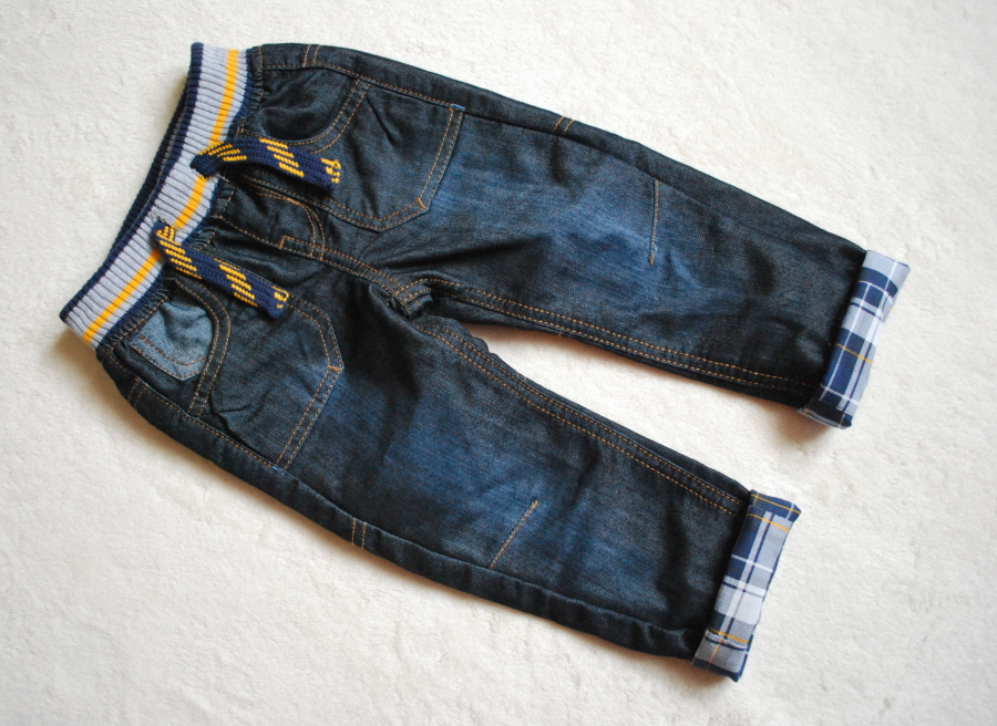 St.Bernard spodnie jeans podszewka KRATA 12-18m