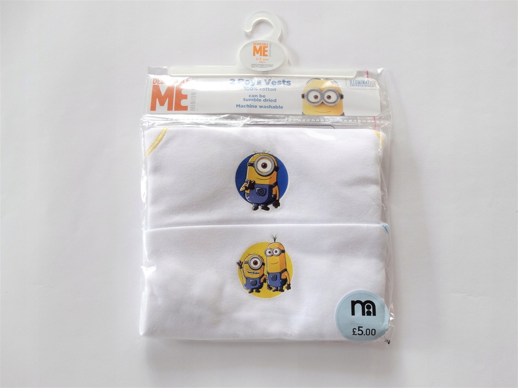 Mothercare 2pak koszulki na ramiączkach Minions 98