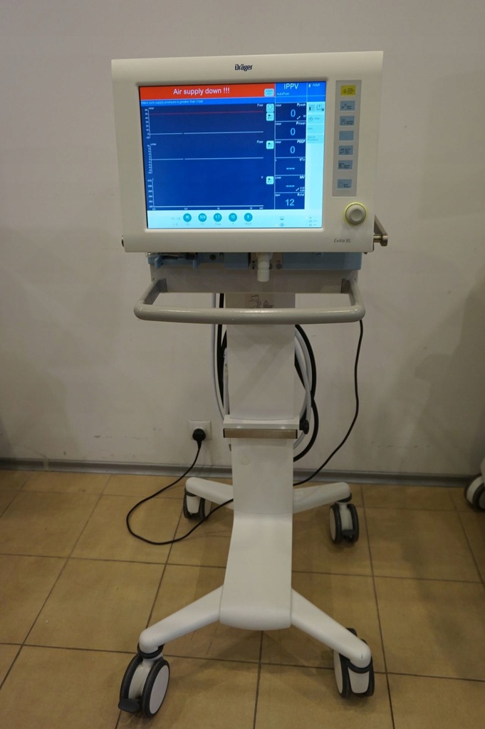 Respirator Drager Evita XL dzieci dorośli menu PL