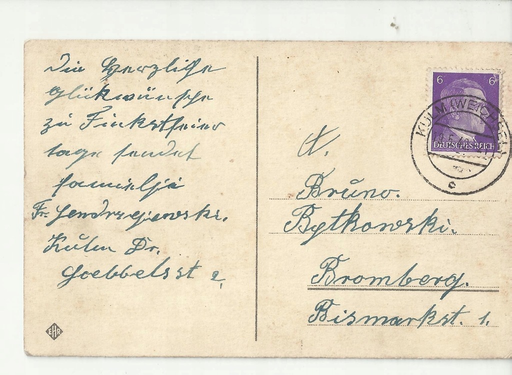 112/Kulm(Weichsel)- Chełmno, Bromberg 1942