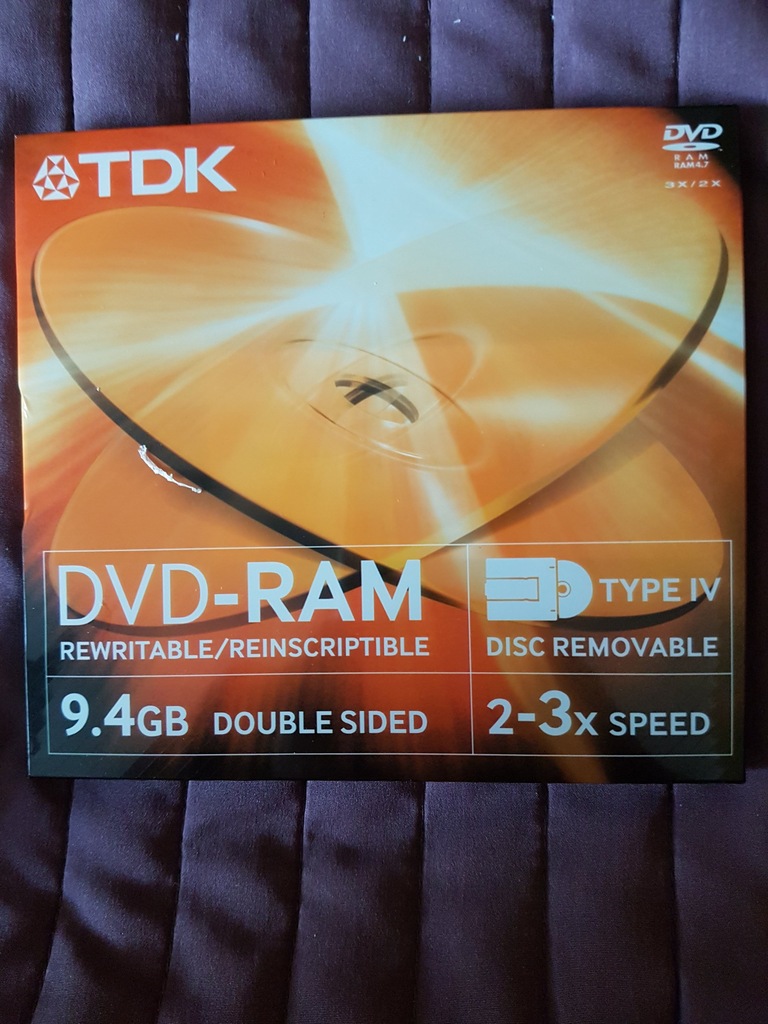 Dvd-ram 9.4 gb dwustronna