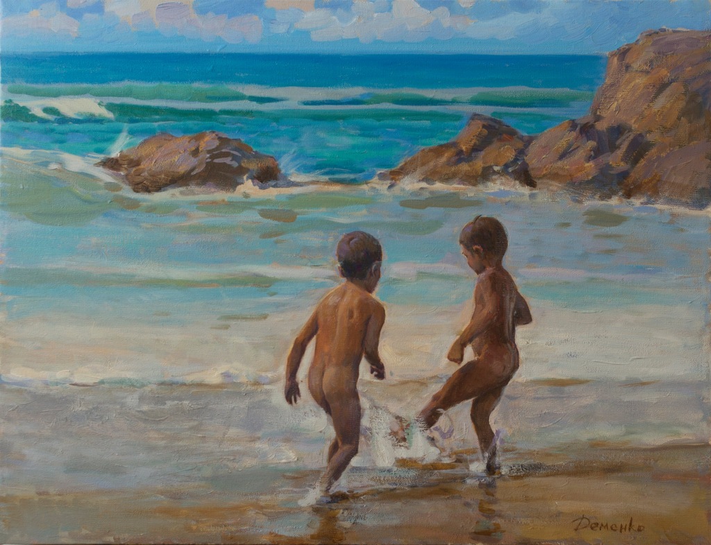 Anatoli Demenko. Dzieci na plaży