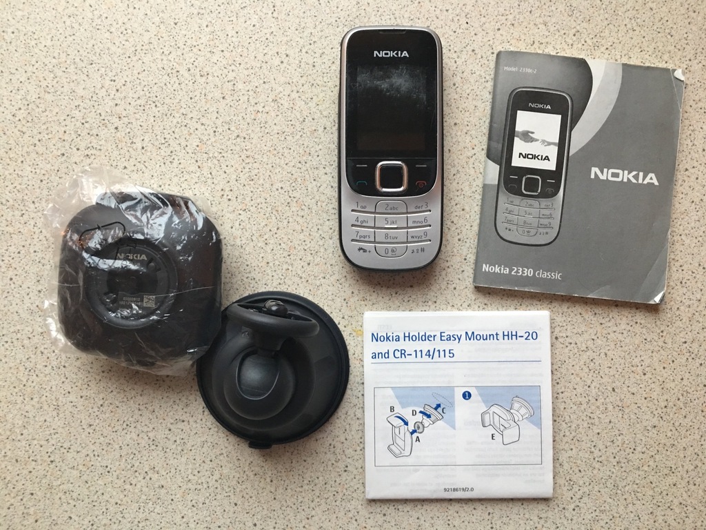 Nokia 2330 + nowy Holder Easy Mount HH20 CR 114