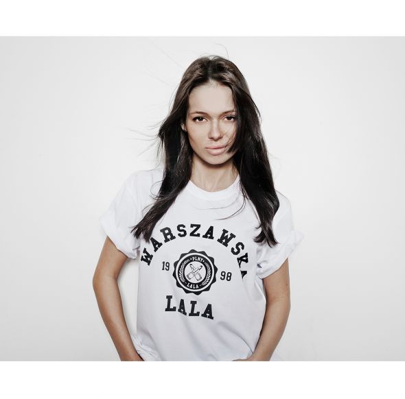 PLNY LALA T-SHIRT BIAŁY WARSZAWSKA LALA M