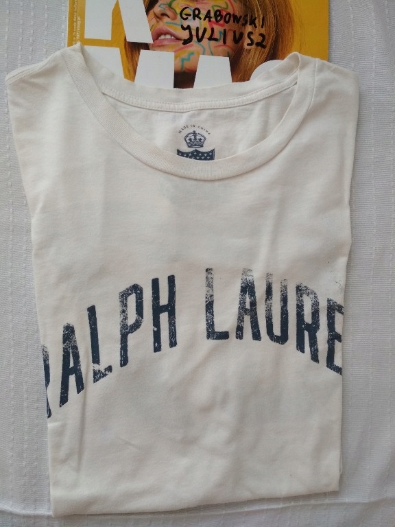 Biały T-SHIRT koszulka RALPH LAUREN L/XL