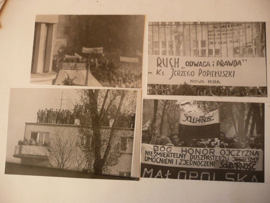 4 foto Solidarność stan wojenny Nowa Huta