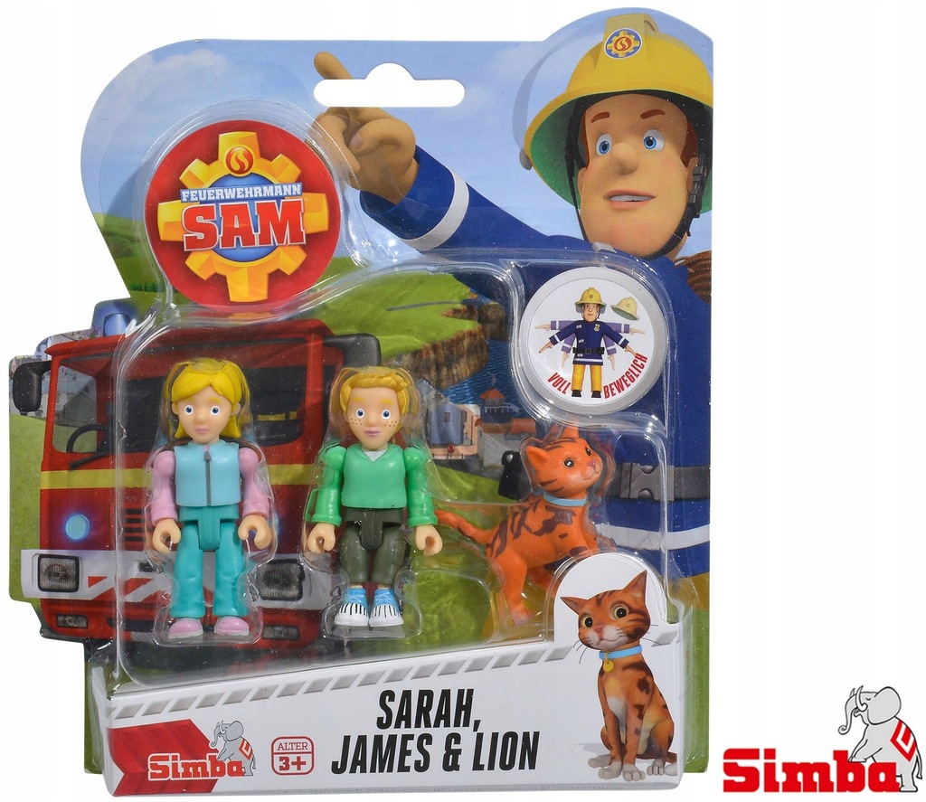 STRAŻAK SAM FIGURKI SARAH JAMES KOT LION SIMBA