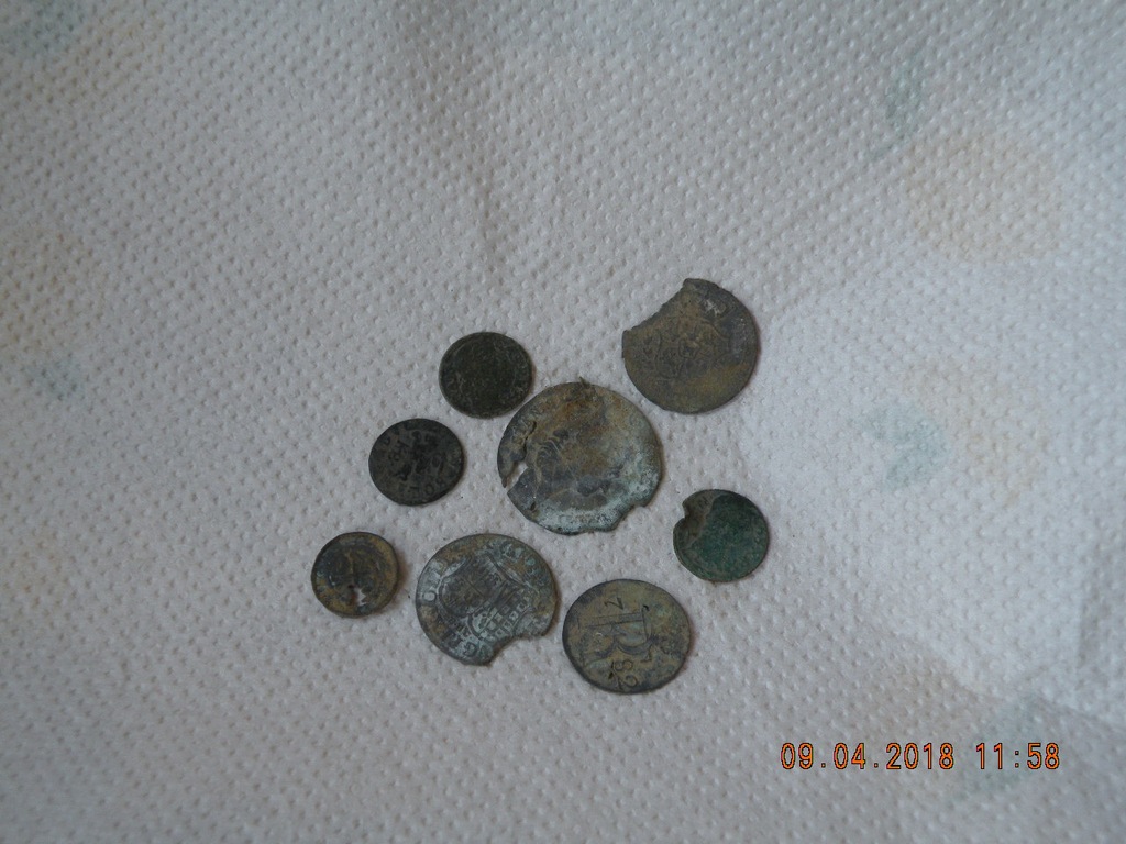 wykopki zestaw starych monet