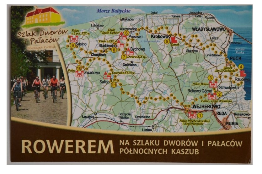 SZLAK DWORÓW I PAŁACÓW PÓŁNOCNYCH KASZUB-MAPKA