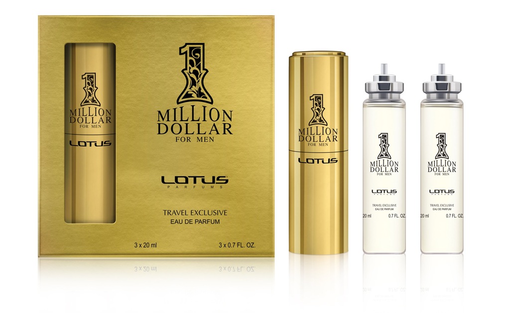 Lotus 1 MILLION DOLLAR 3 x 20ml PERFUMY MĘSKIE