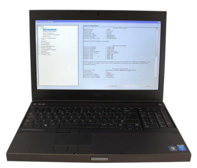 DELL PRECISION M4800 i7-4800MQ 16GB 256SSD 42037