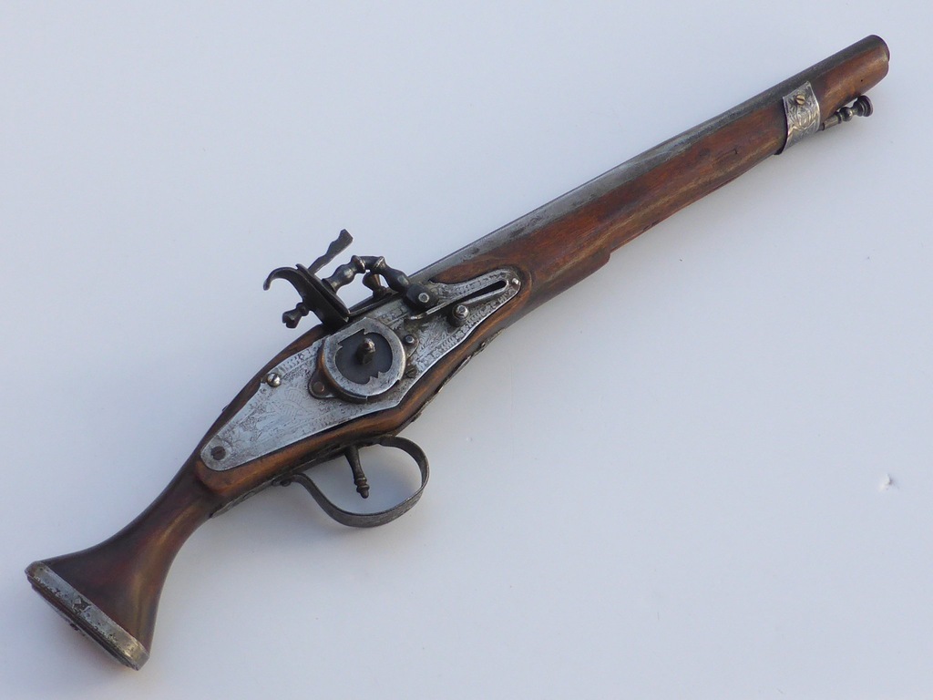 Pistolet zamek kołowy zdobienia Europa  Orygi