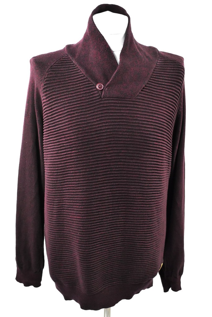 F&F męski sweter roz_XL bordowy