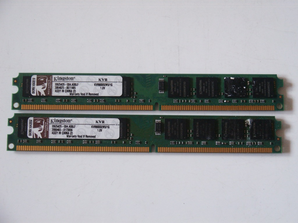 Pamięć DDR2 2GB 800MHz PC6400 Kingston Dual GW.