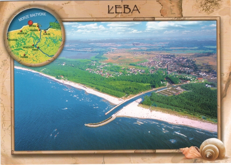 ŁEBA - WIDOK Z GÓRY + PORT i MAPA - 2015R