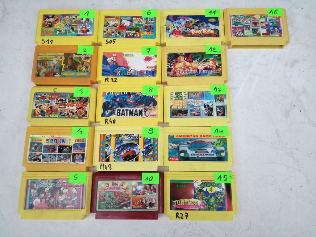 Kartridże Pegasus Famicom Turtles Kunio Kun GRATIS