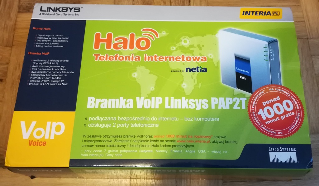 Linksys PAP2T Bramka VoIP - Gwarancja