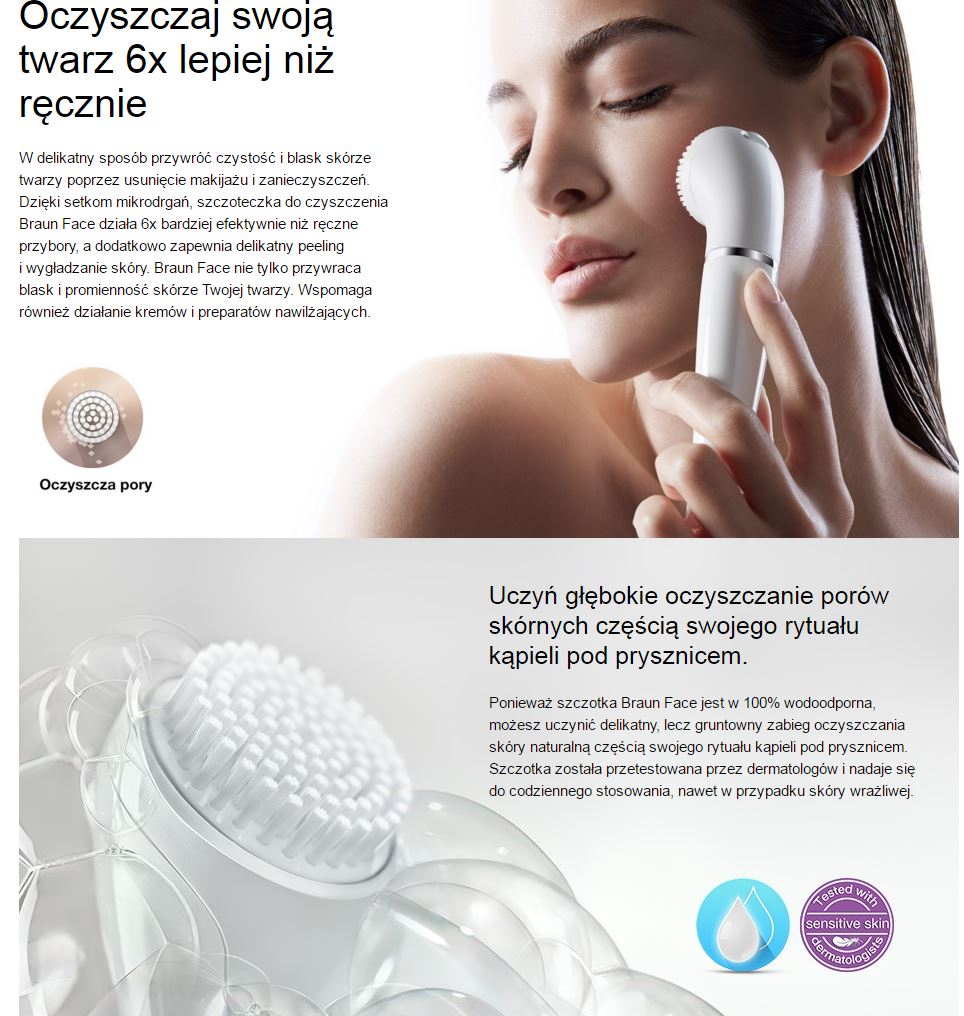 Depilator do Twarzy BRAUN Face 831 + Szczotka FACE 7222179428