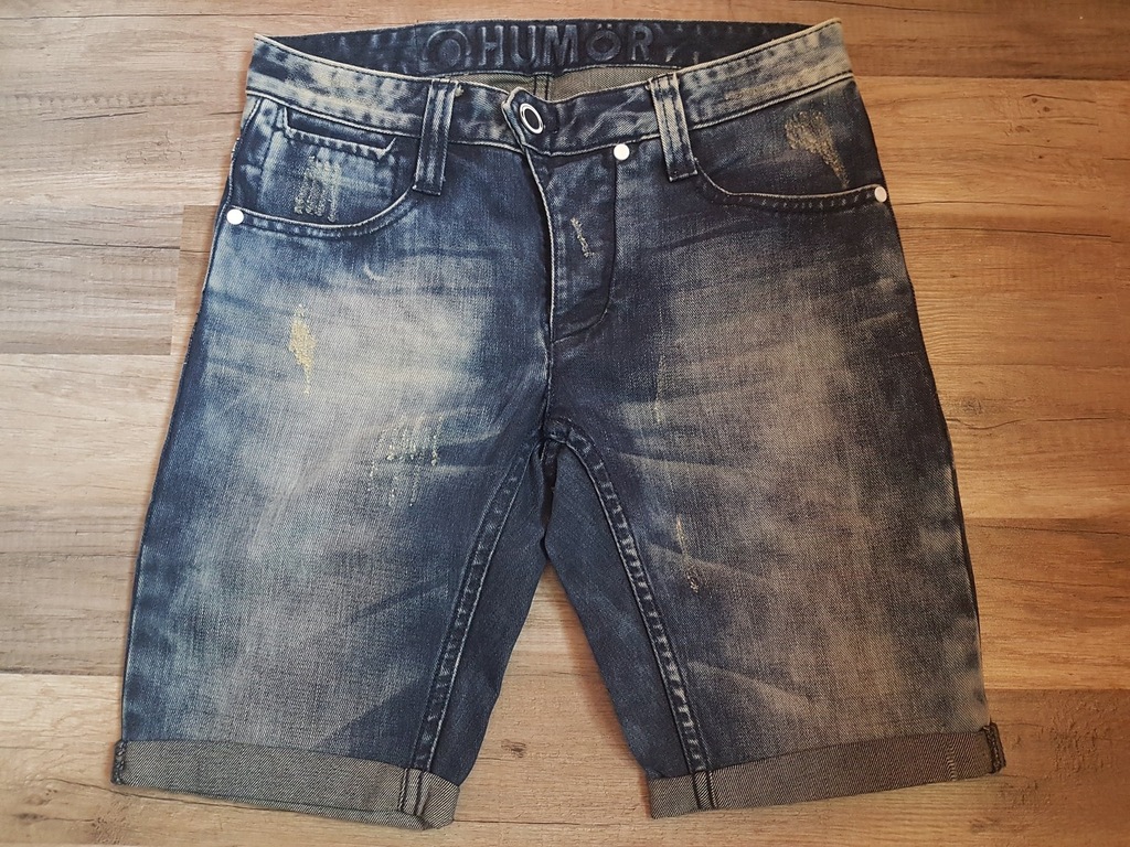 Spodenki jeansowe HUMOR vintage W29 podwijane BCM