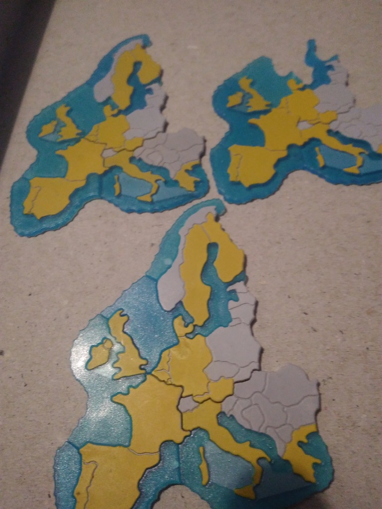 MAPA EUROPY 3 szt SERII 1998 rok
