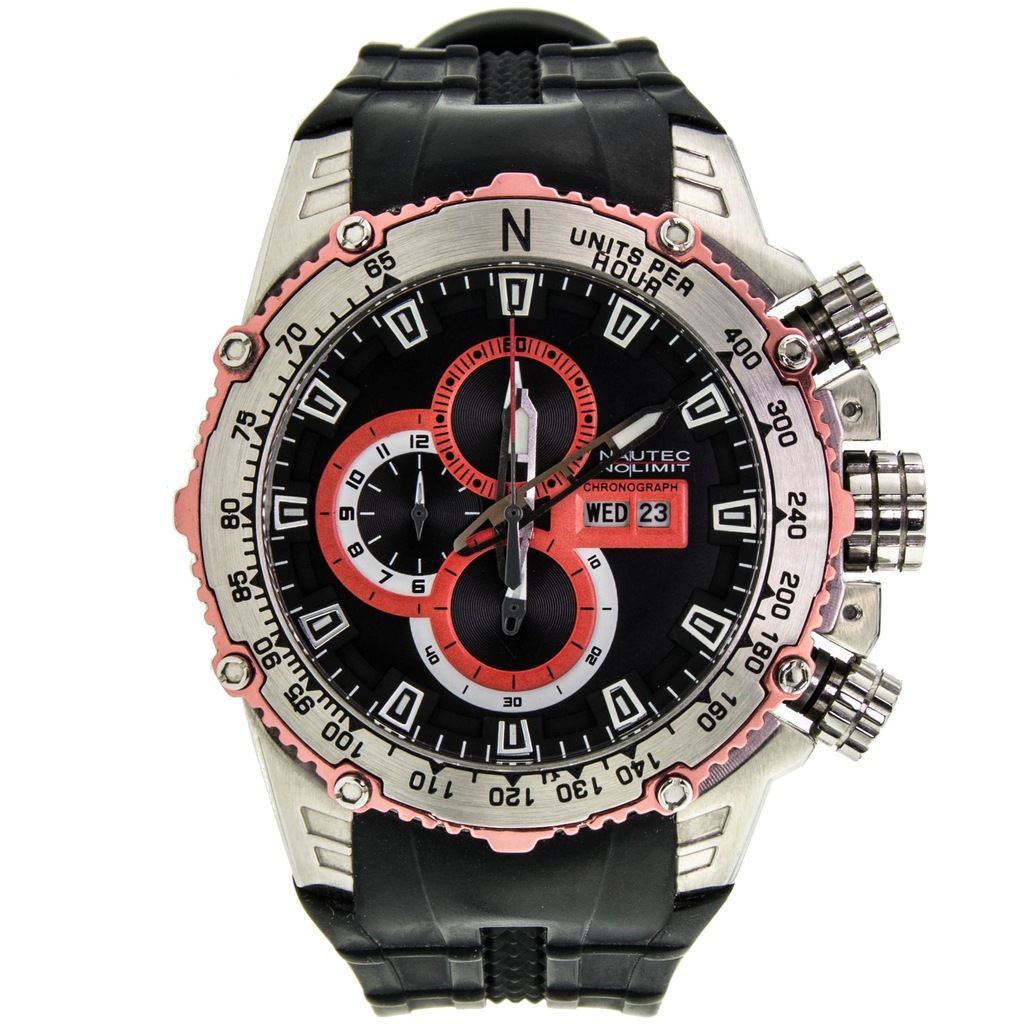 NAUTEC NO LIMIT D2X DT QZ/RBSTSTBK-RD CHRONO 10ATM