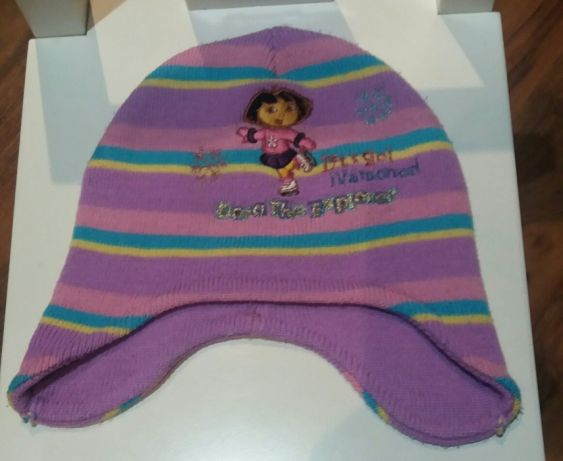 Ciepła czapka zimowa dziewczęca Dora 2 lata
