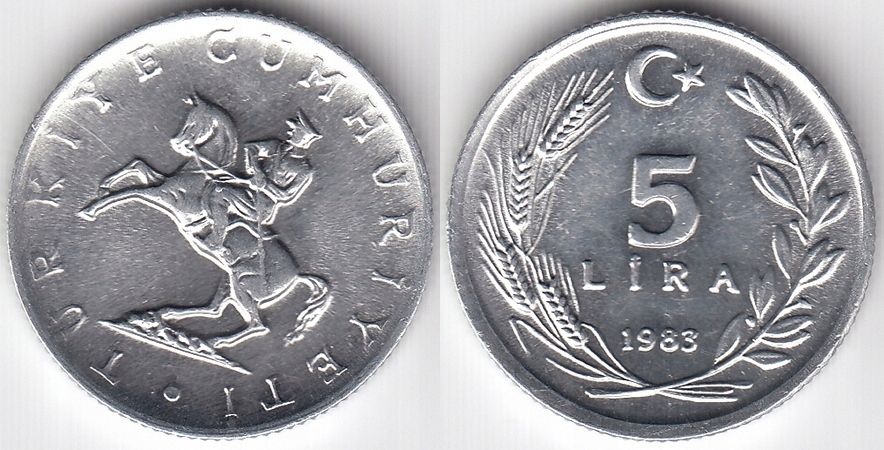 Turcja - 5 lira 1983