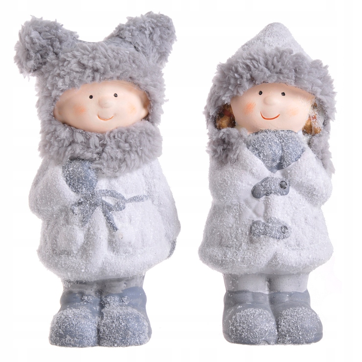 Figurki dzieci zimowe wysokość 17 cm