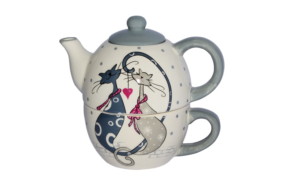 CERAMICZNY IMBRYK Z FILIŻANKĄ LANOVA KOTY!