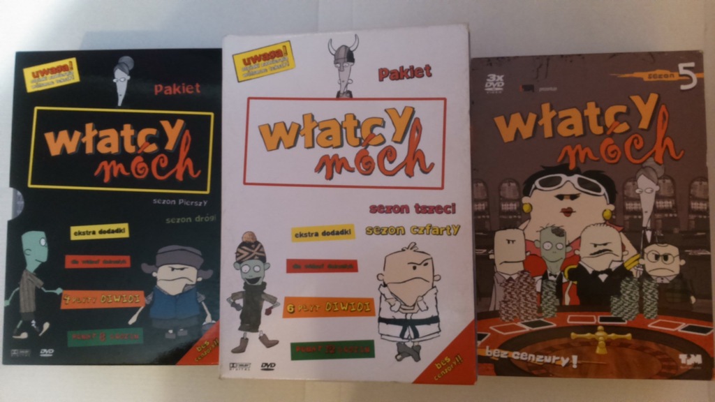 WŁATCY MÓCH SEZON 1-5  3X DVD BOX ! SUPER OKAZJA !