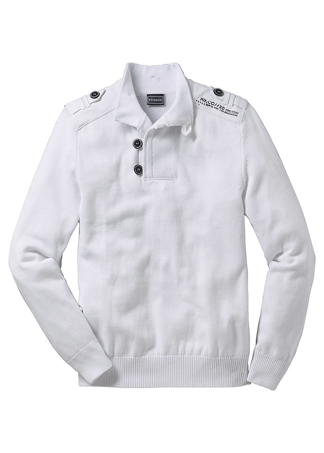 Sweter Slim fit biały 56/58 (XL) 911692 bonprix