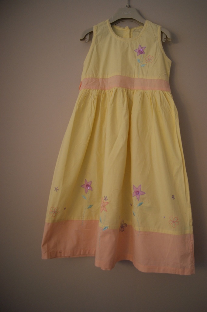 Sukienka żółta  dziewczynka 7-8 lat 128cm