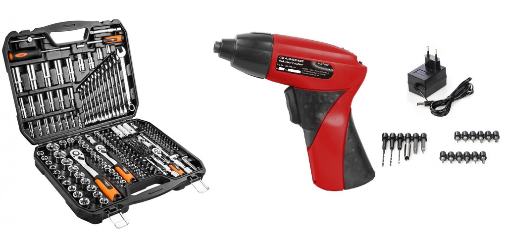 Zestaw kluczy Neo Tools 08-671 + wkrętarka MATRIX