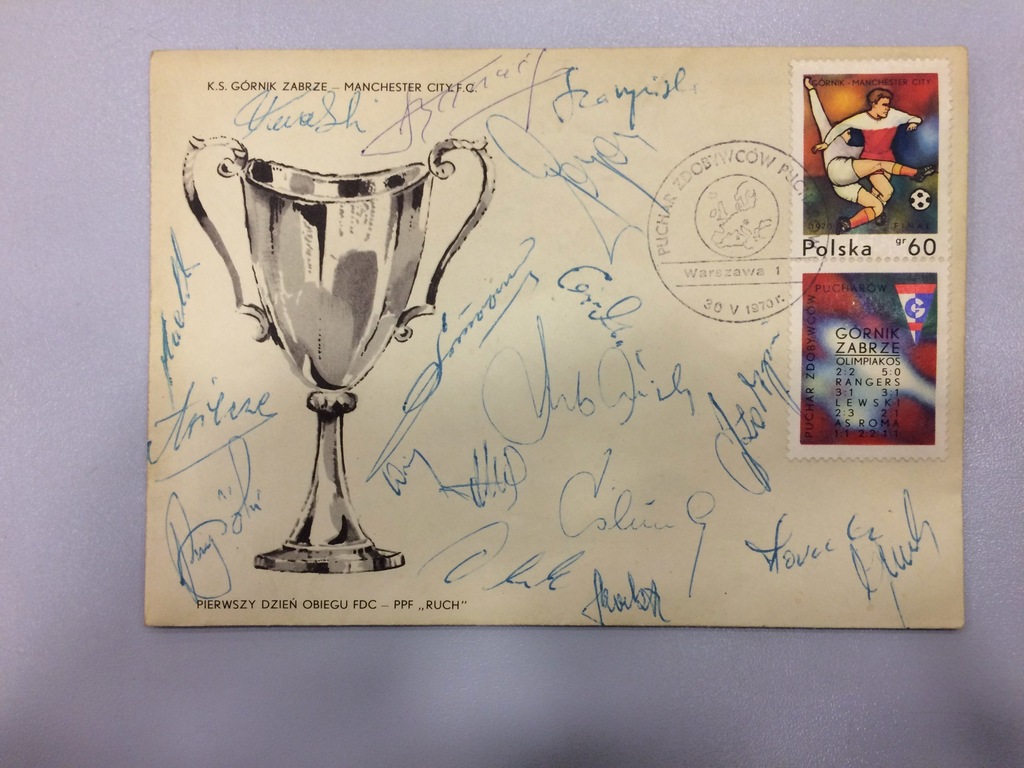 Górnik Zabrze VS Manchester City (autografy)