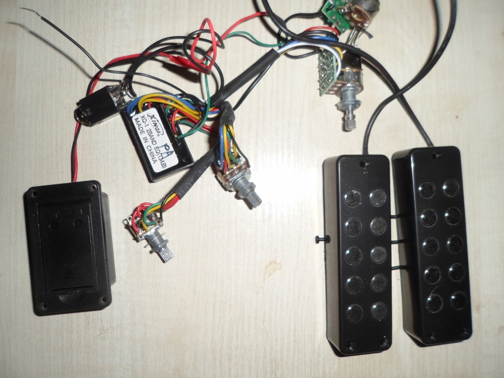 Set przetworników do basu - aktywne z elektroniką