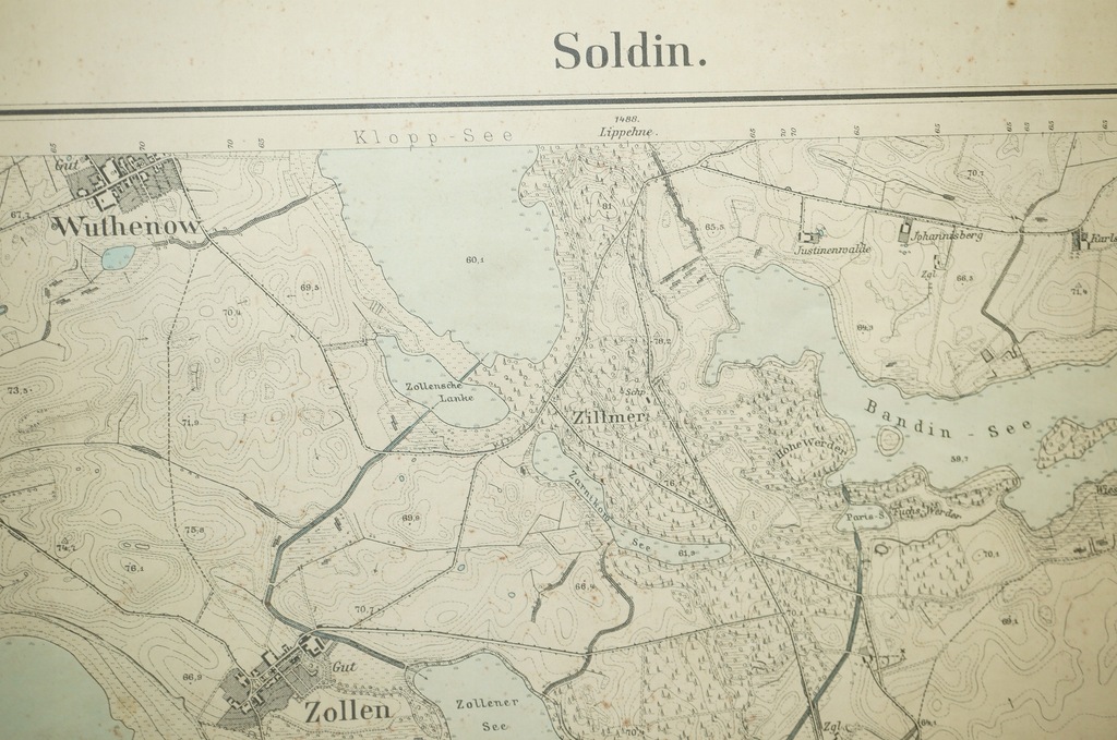 279. Mapa MYŚLIBÓRZ Soldin 1913r. 1:25.000 - 7643294447 - oficjalne