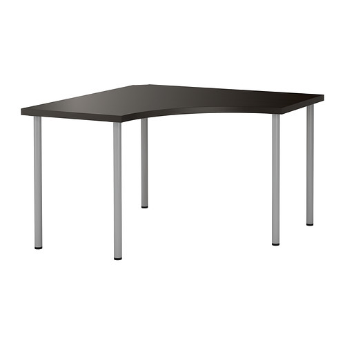 IKEA LINNMON / ADILS - biurko narożne czarno-brąz