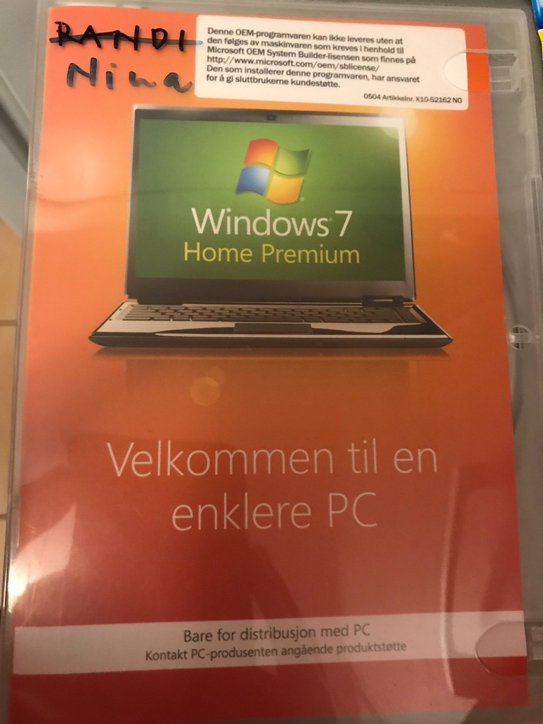 ORYGINALNY Windows 7 Home Premium 64BIT