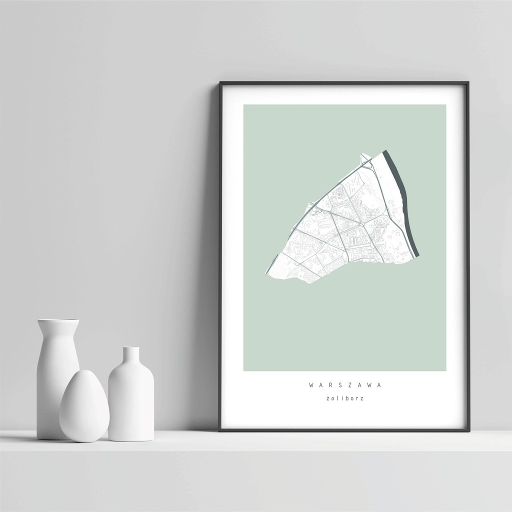 Plakat Warszawa, dzielnica Żoliborz, poster