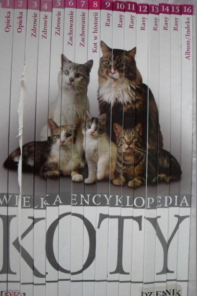 WIELKA ENCYKLOPEDIA KOTY 16 TOMÓW KOMPLET