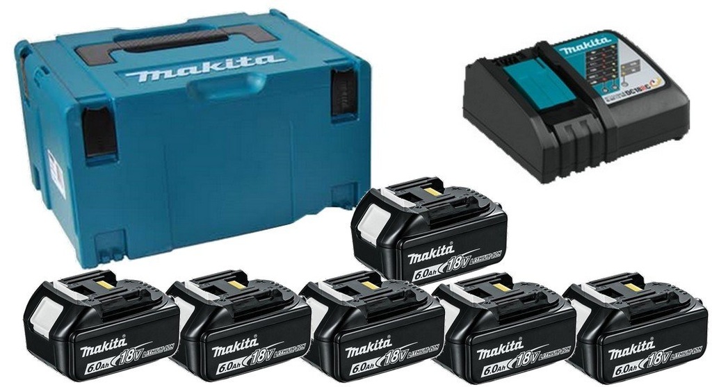 MAKITA ZESTAW COMBO 8SZT NARZĘDZI 18V 6X6.0Ah AKU 7272809089