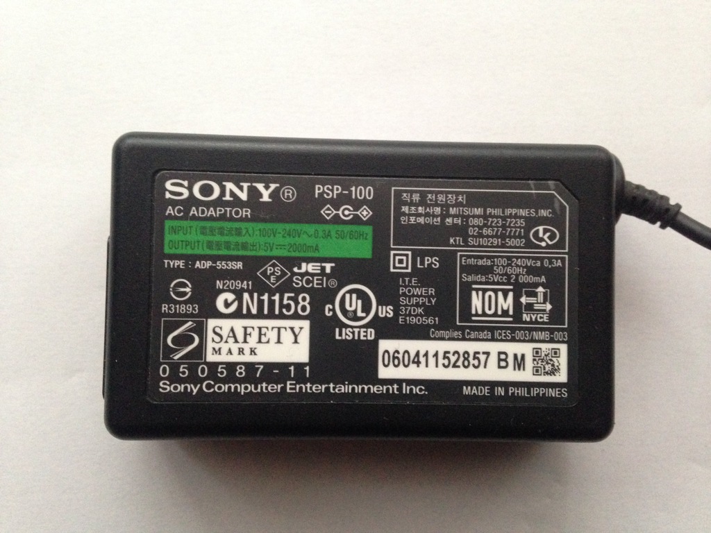 zasilacz/ładowarka do każdej PSP 100%oryginał Sony