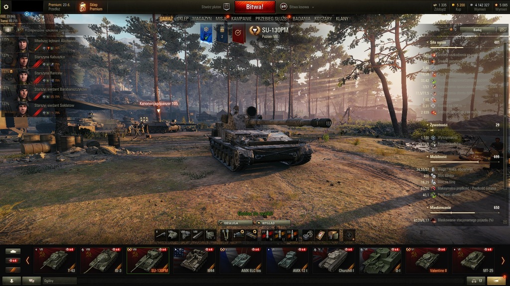 Konto WOT World of Tanks SU 130 PM 5200 złota gold